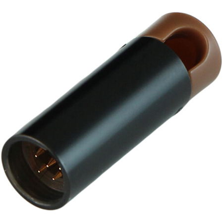 Cable Techniques LPS Low Profile Right-Angle TA5F Mini XLR 5-Pin Male Connector, Large/Brown Cap