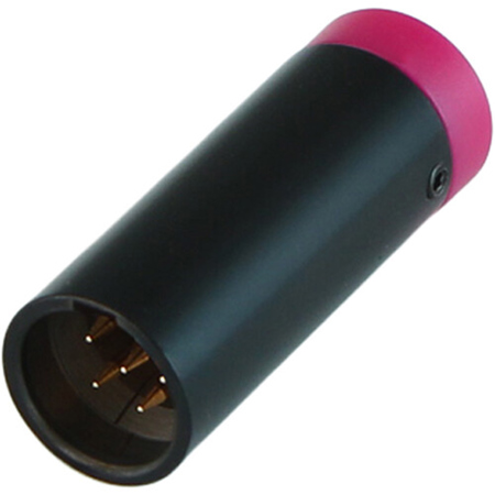 Cable Techniques LPS Low Profile Right-Angle TA5F Mini XLR 5-Pin Male Connector, Standard/Purple Cap