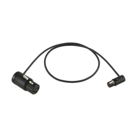 Cable Techniques Low-Profile LPXLR-3F to TA3F Cable, 12" - Black Caps