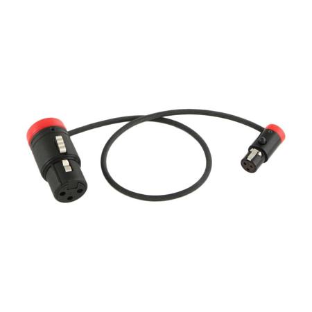 Cable Techniques Low-Profile LPXLR-3F to TA3F Cable, 12" - Red Caps