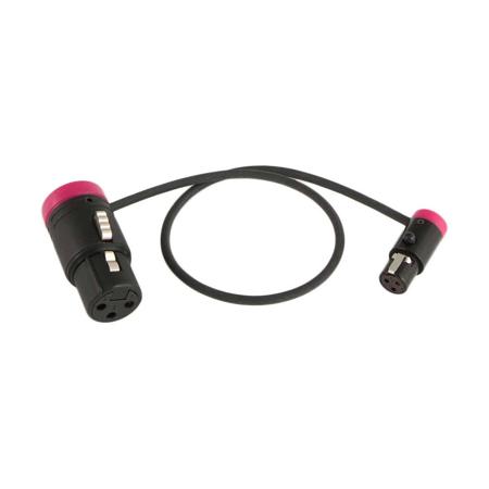 Cable Techniques Low-Profile LPXLR-3F to TA3F Cable, 18" - Purple Caps