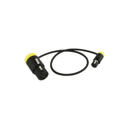 Cable Techniques Low-Profile LPXLR-3F to TA3F Cable, 24" - Yellow Caps