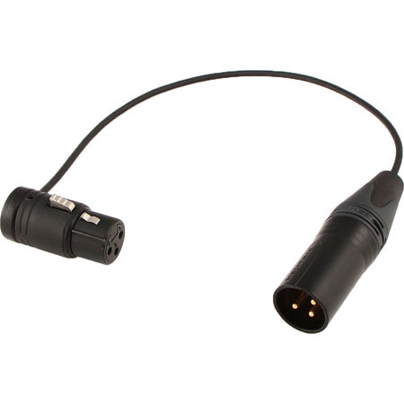 Cable Techniques 3-Pin LPXLR-F to 3-Pin XLR-M Low-Profile Shortie Mic Jumper Cable, 9"