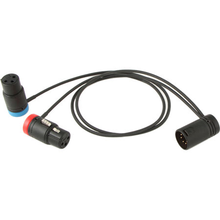 Cable Techniques 18" Low-Profile XLR-3F to XLR-5M Stereo "Y" Cable