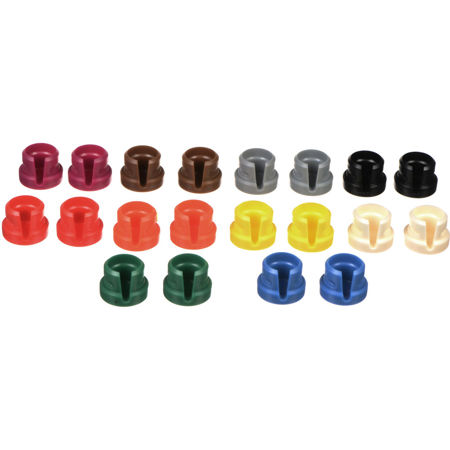 Cable Techniques Low-Profile Color Cap Set for XLR Connectors, Set of 20
