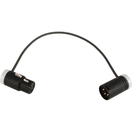 Cable Techniques Low-Profile XLR-3 Adjustable Angle Cable, 10" - Gray Caps