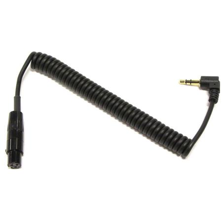 Cable Techniques 8" TA3F to 3.5mm TRS Right Angle Coiled Cable for Lectrosonics LR Receiver on DSLR
