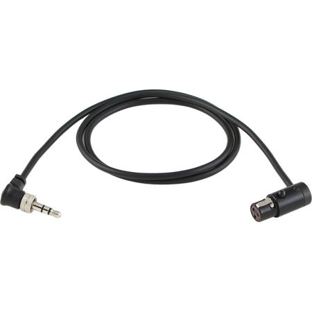 Cable Techniques 18" Molded Mini 3.5mm TRS Right Angle to Low-Profile TA3F Output Cable for Sennheiser G4/G3 Camera-Mount Receiver, Unbalanced