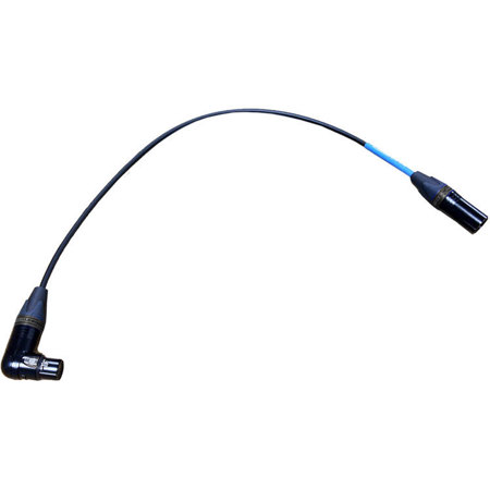 Cable Techniques 24" Neutrik XX Series XLR-3F Right Angle to XLR-3M UCR Receiver Cable, Black XLR ID Ring