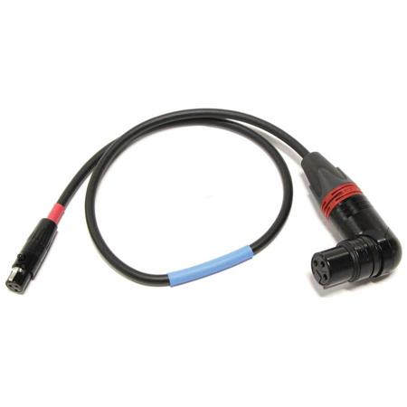 Cable Techniques 18" Neutrik XLR-3F RA to TA3F Balanced UCR Receiver Cable, Red