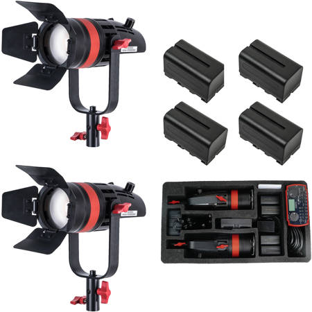 Came-TV Boltzen Q-55S 55W LED Bi-Color 2-Light Travel Kit w/NP-F Batteries