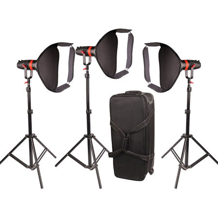 Came-TV Boltzen Q-55W 55W MARK II LED Daylight 3-Light Kit with Softbox Pack