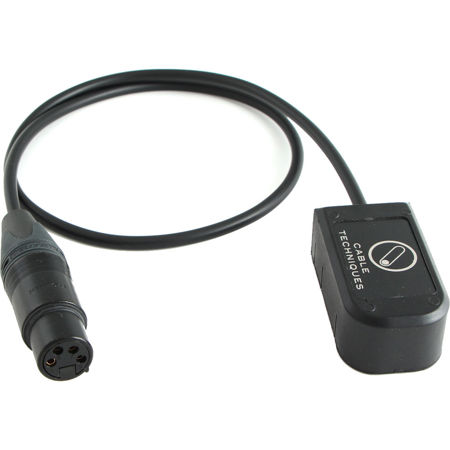 Cable Techniques Smart Battery Adapter Cap to XLR-4F Connector, 24", DC Only