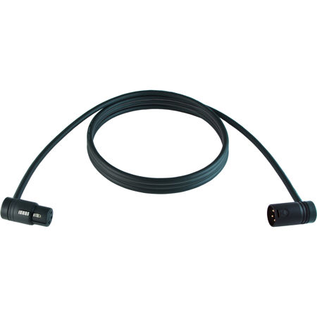 Cable Techniques 15' Premium R/A XLR-3F to 3M Mogami W2893 Mic Cable, Black Caps