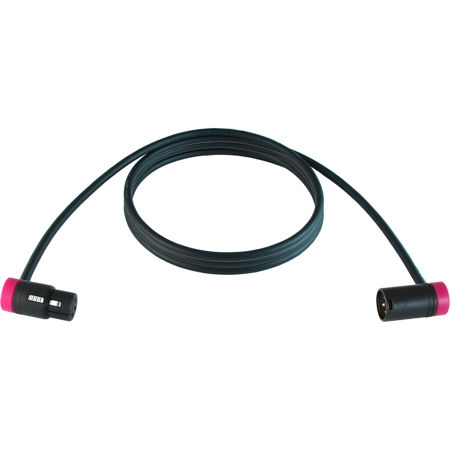 Cable Techniques 15' Premium Low Profile Right-Angle XLR-3F to XLR-3M Mogami W2893 Microphone Cable, Purple Caps