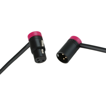 Cable Techniques 15' Premium R/A XLR-3F to 3M Mogami W2893 Mic Cable,Purple Caps