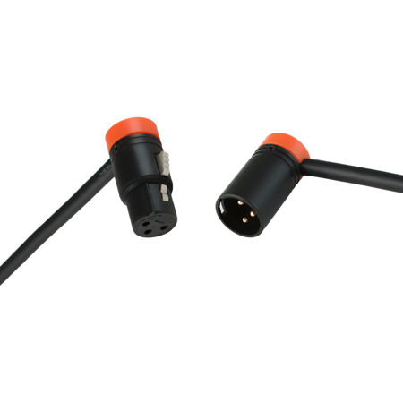 Cable Techniques 25' R/A XLR-3F to XLR-3M Mogami W2893 Mic Cable, Orange Caps
