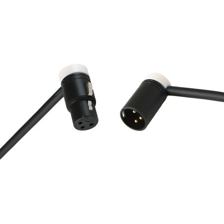Cable Techniques 25' R/A XLR-3F to XLR-3M Mogami W2893 Mic Cable, White Caps