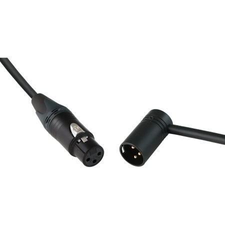 Cable Techniques 10' Straight XLR-3F to 3M R/A Mogami W2893 Mic Cable, Black Cap