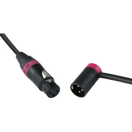 Cable Techniques 10' Straight XLR-3F to 3M R/A Mogami W2893 Mic Cable,Purple Cap