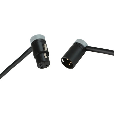 Cable Techniques 25' R/A XLR-3F to XLR-3M Mogami W2549 Mic Cable, Gray Caps
