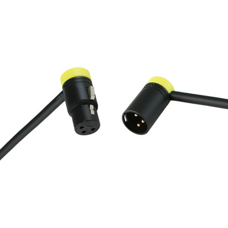 Cable Techniques 25' R/A XLR-3F to XLR-3M Mogami W2549 Mic Cable, Yellow Caps