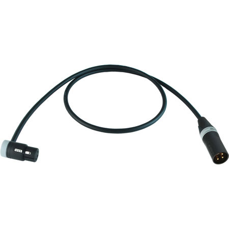 Cable Techniques 3' R/A XLR-3F to 3M Straight Mogami W2549 Mic Cable, Gray Cap