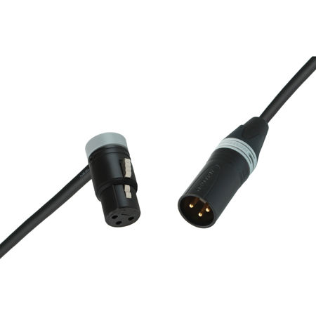 Cable Techniques 3' R/A XLR-3F to 3M Straight Mogami W2549 Mic Cable, Gray Cap
