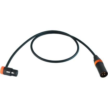 Cable Techniques 3' R/A XLR-3F to 3M Straight Mogami W2549 Mic Cable, Orange Cap