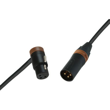 Cable Techniques 3' R/A XLR-3F to 3M Straight Mogami W2549 Mic Cable, Brown Cap