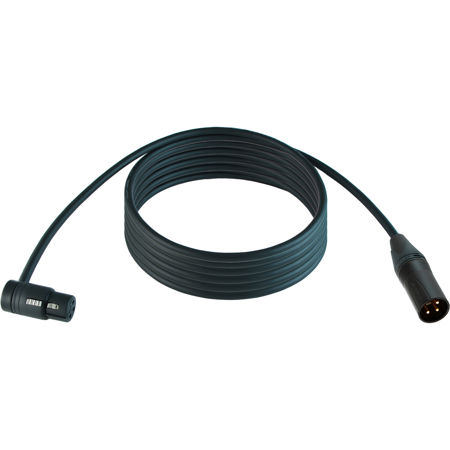 Cable Techniques 50' R/A XLR-3F to 3M Straight Mogami W2549 Mic Cable, Black Cap