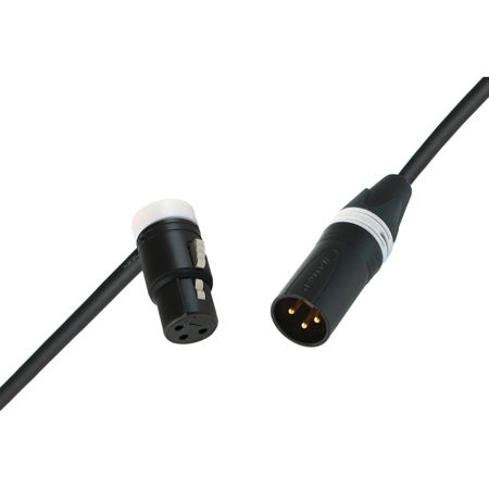 Cable Techniques 50' R/A XLR-3F to 3M Straight Mogami W2549 Mic Cable, White Cap