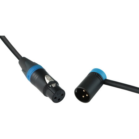 Cable Techniques 15' Straight XLR-3F to 3M R/A Mogami W2549 Mic Cable, Blue Cap