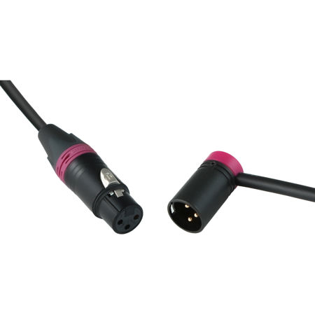 Cable Techniques 15' Straight XLR-3F to 3M R/A Mogami W2549 Mic Cable,Purple Cap