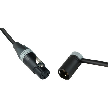 Cable Techniques 25' Straight XLR-3F to 3M R/A Mogami W2549 Mic Cable, Gray Cap