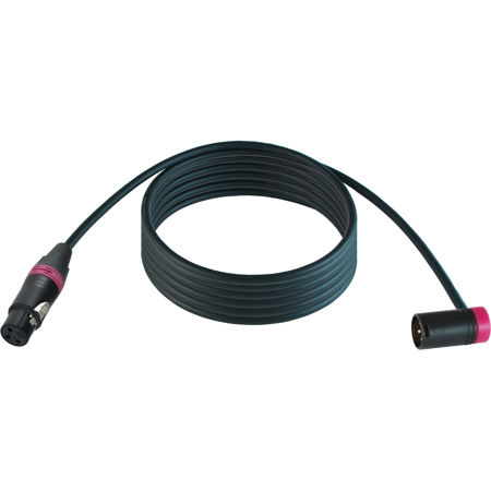 Cable Techniques 50' Premium Low Profile Straight XLR-3F to XLR-3M Right-Angle Mogami W2549 Microphone Cable, Purple Cap/Ring