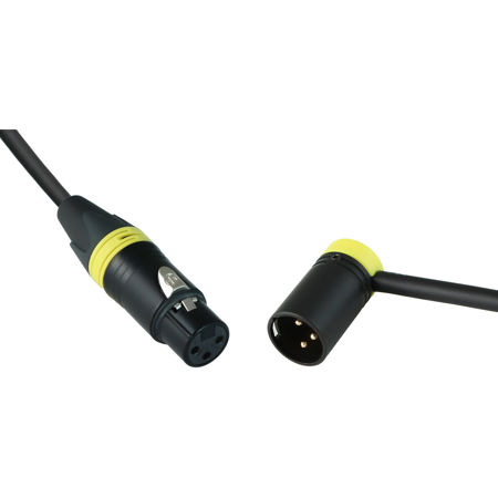 Cable Techniques 50' Straight XLR-3F to 3M R/A Mogami W2549 Mic Cable,Yellow Cap