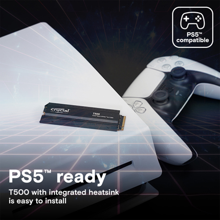 Crucial T500 PCIe Gen4 NVMe M.2 Internal Gaming SSD