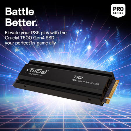 Crucial T500 PCIe Gen4 NVMe M.2 Internal Gaming SSD
