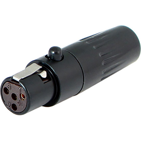 Cable Techniques TA4FL 4-Pin "Mini XLR" Female Connector, 6mm Outlet, Black