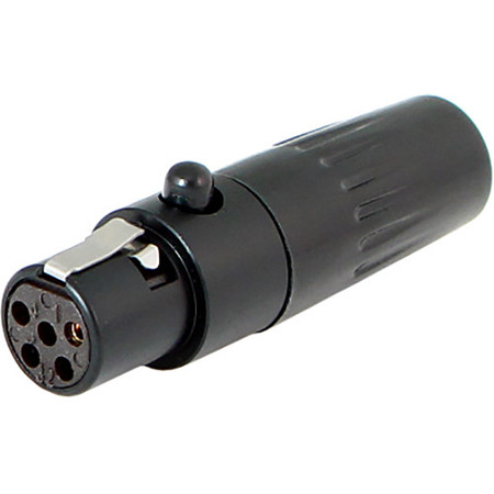 Cable Techniques TA5FL 5-Pin "Mini XLR" Female Connector, Larger 6mm Outlet, Black