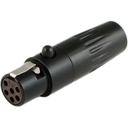 Cable Techniques TA6FL 6-Pin Female Mini XLR Connector with 6mm Outlet, Black
