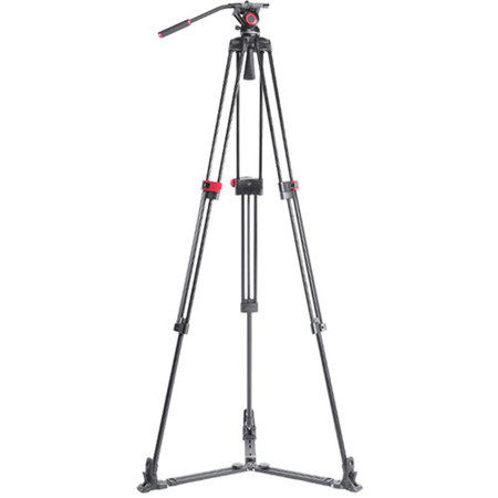Came-TV TP-605A 3-Section Al Video Tripod w/Fluid Bowl Head & Ground Spreader
