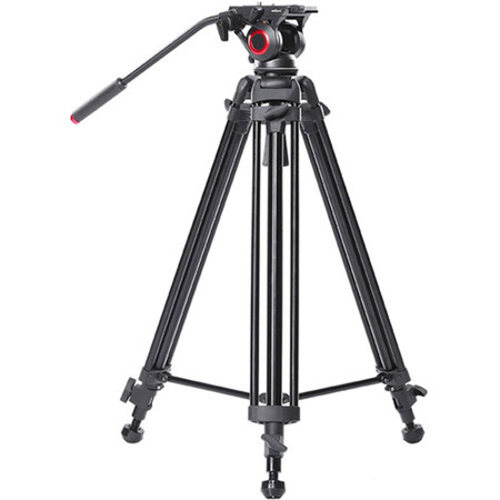 Came-TV TP-606A 3-Section Al Video Tripod w/Fluid Bowl Head & Mid-Level Spreader
