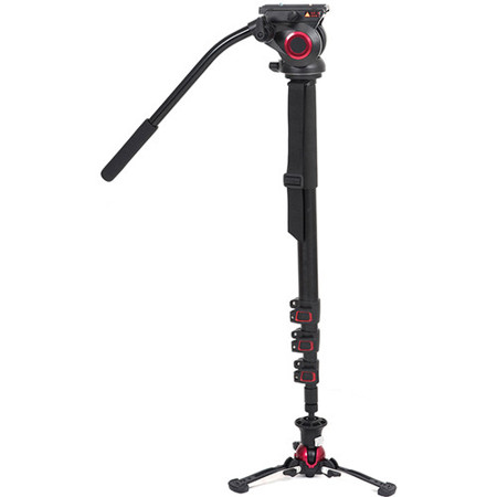 Came-TV TP705AS Aluminum 4-Section Monopod, Lockable Foot Stand, 22 Lbs Capacity
