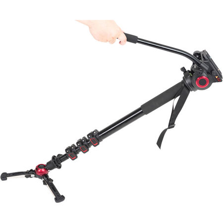 Came-TV TP705AS Aluminum 4-Section Monopod, Lockable Foot Stand, 22 Lbs Capacity