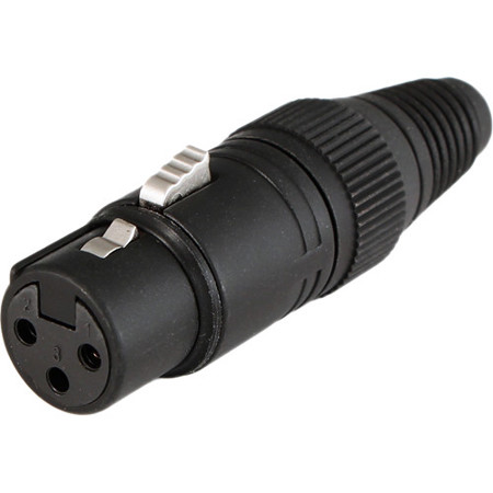Cable Techniques XLR 3-Pin Female Connector, Matte Black Finish