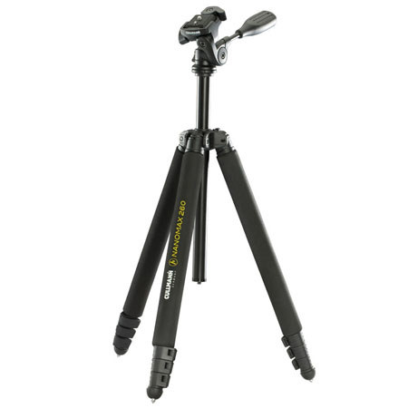 Cullmann 260 4-section Aluminum Nanomax Tripod with QR 3-Way Pan Head - Black