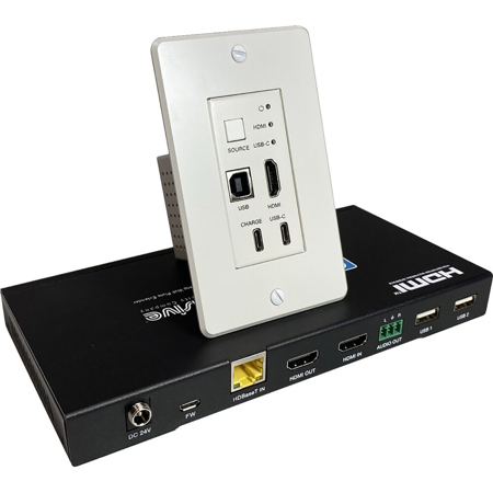 Comprehensive Pro AV/IT Integrator HDBaseT 4K HDMI & USB Wall Plate Extender Kit