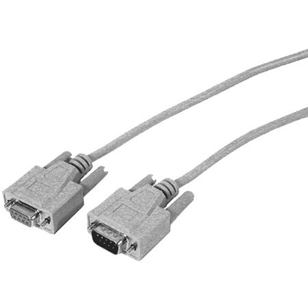 Comprehensive DB9 Pin, Plug to Plug RS-232 Cable, 10ft